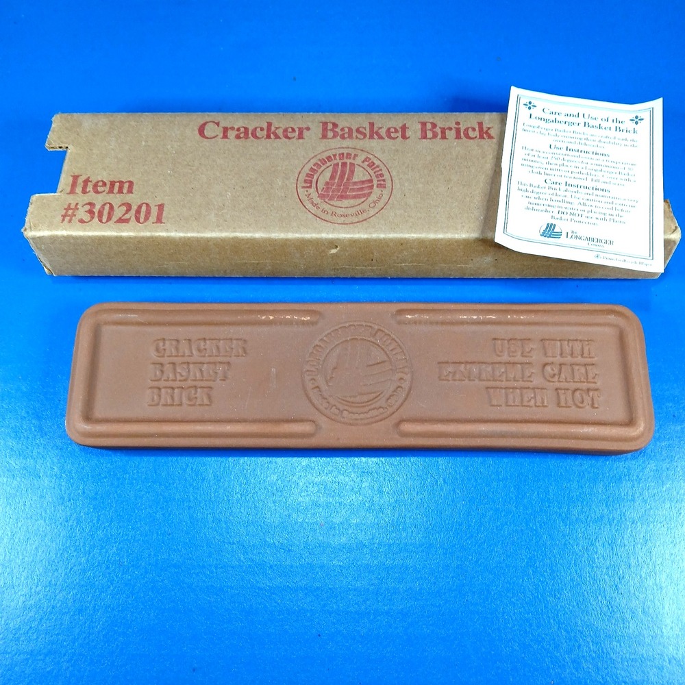 Warming Brick #30201 for Longaberger Cracker Basket w Care / Use Instructions